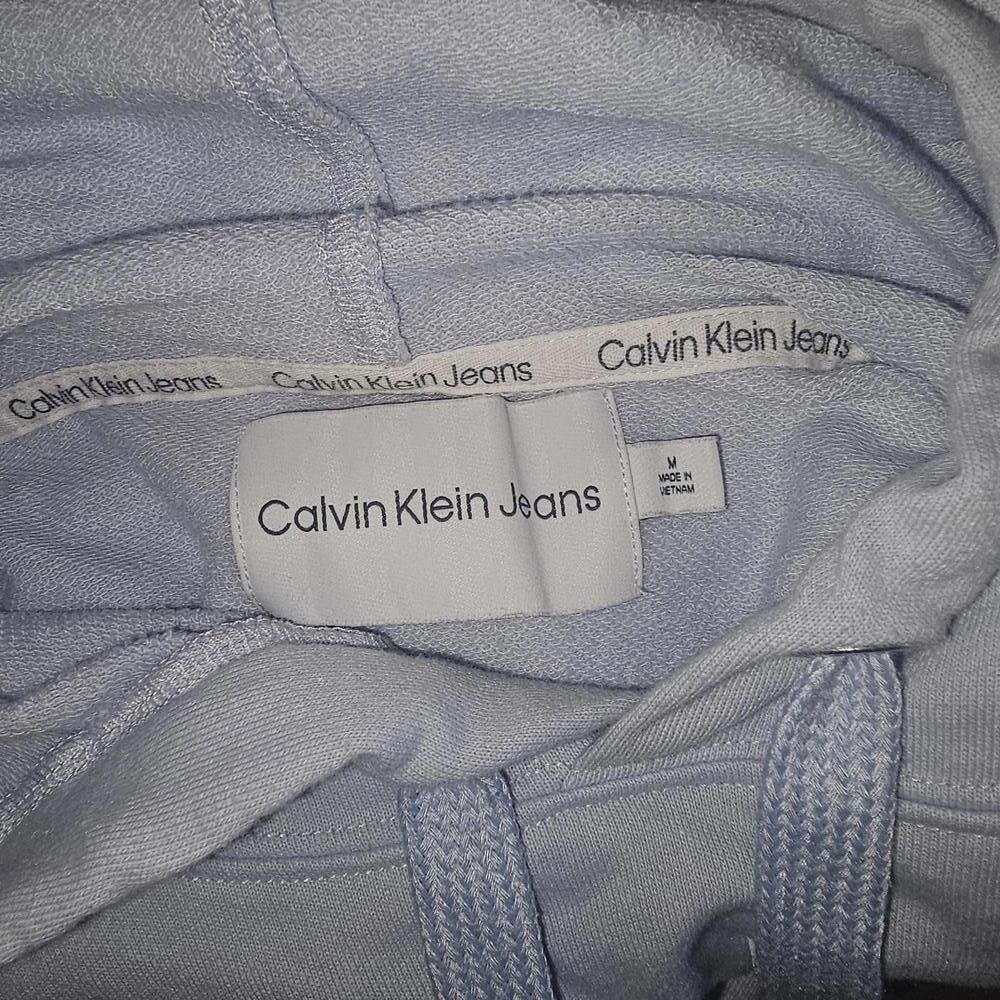 Calvin Klein Jeans Light Blue Cropped Hoodie - Picture 3 of 3